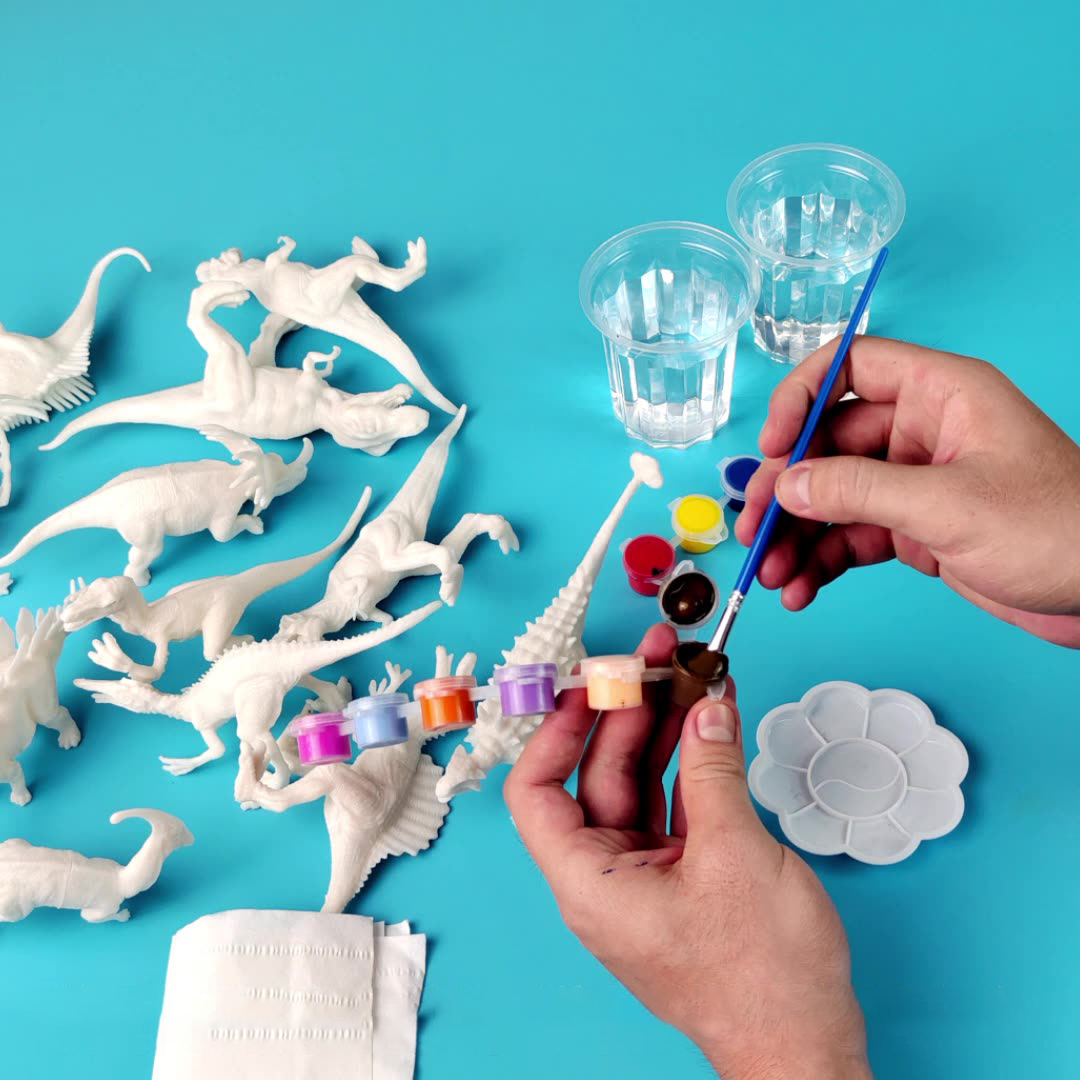 6pcs/8pcs, DIY Coloring Dinosa - Puzzle Blank White incelemesi ve fiyatı