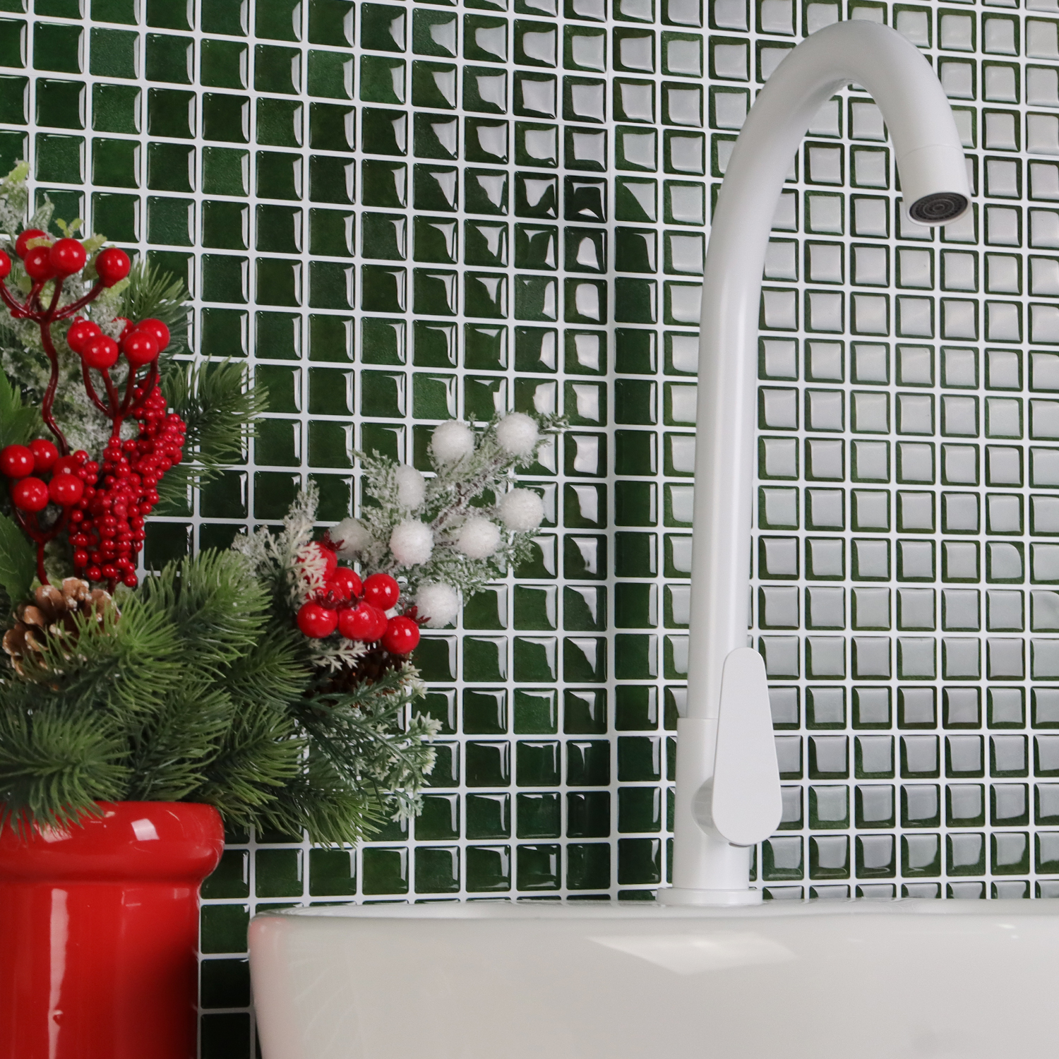 20pcs 3D Mosaic Style Wall Sti - Ceramic Tile Blank incelemesi ve fiyatı