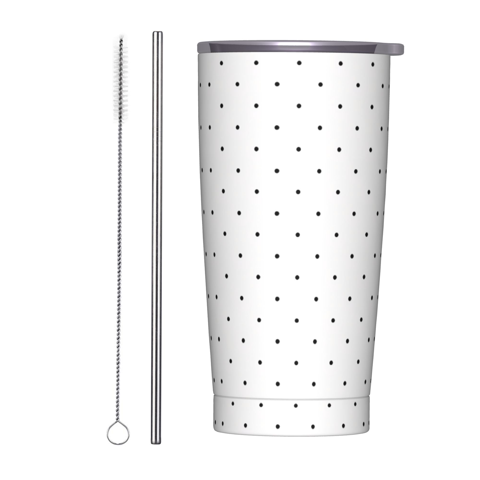 Black & White Polka Dot Patter - Tumbler 20Oz White incelemesi ve fiyatı