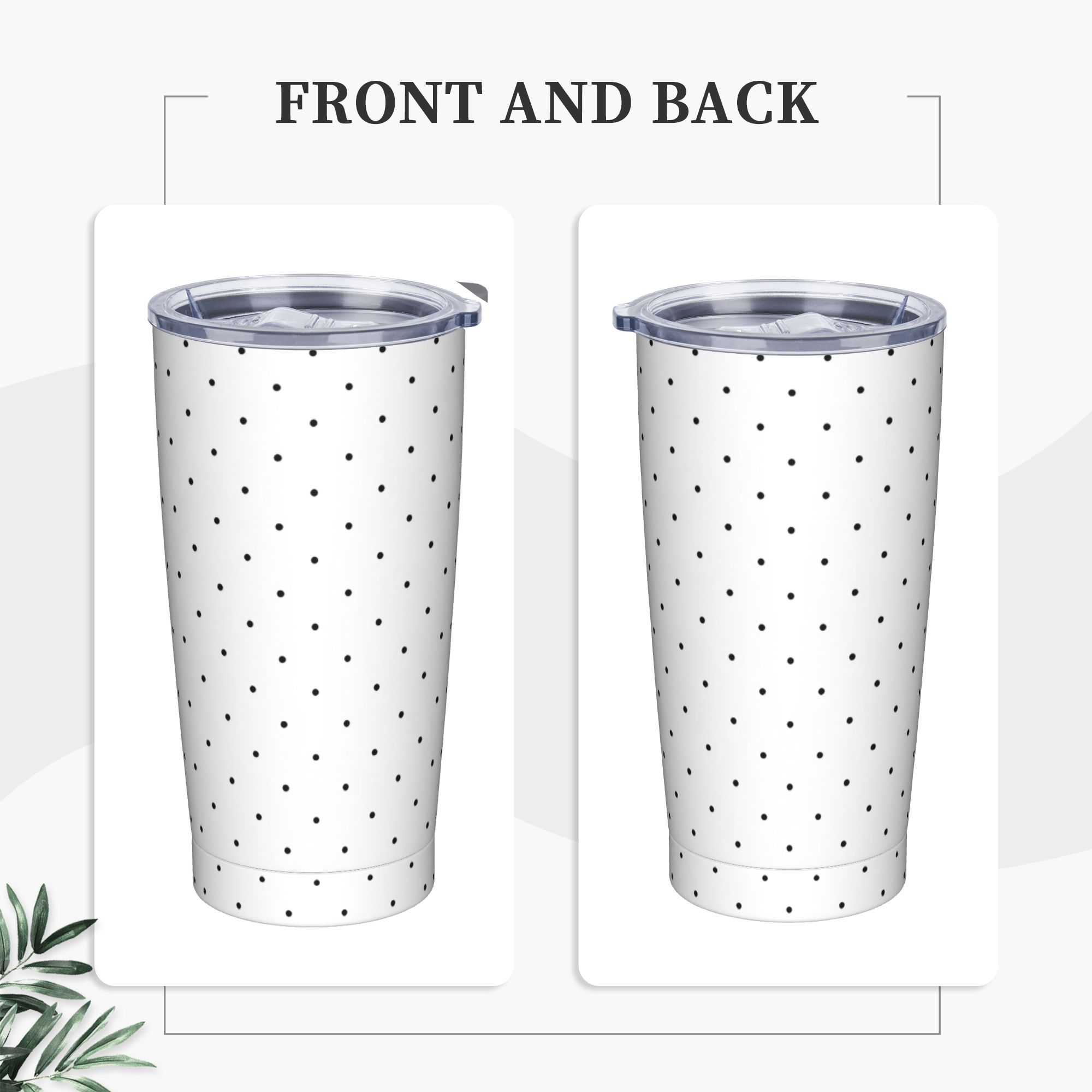 Black & White Polka Dot Patter - Tumbler 20Oz White incelemesi ve fiyatı