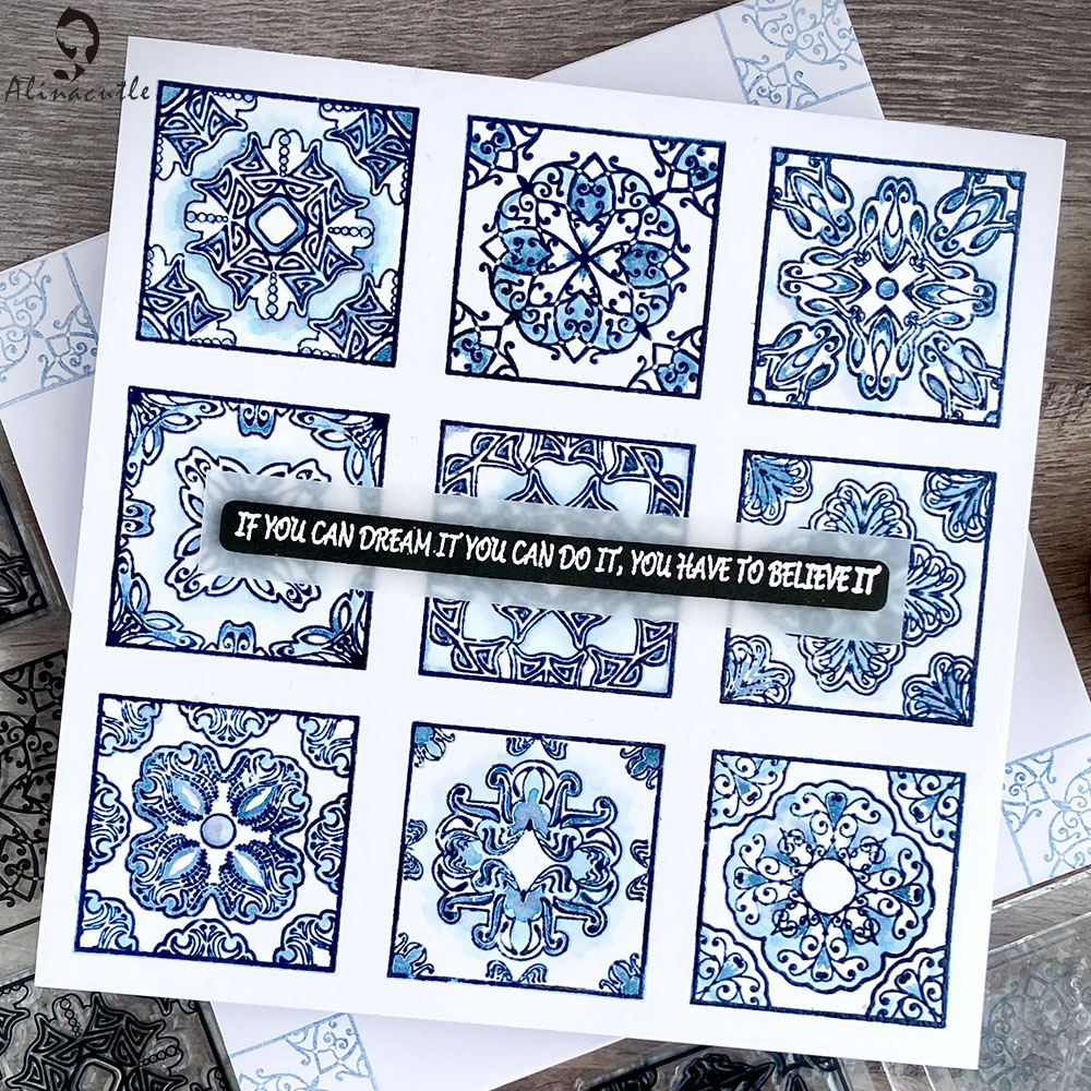Alinacutle CLEAR STAMPS Vintag - Ceramic Tile Blank incelemesi ve fiyatı