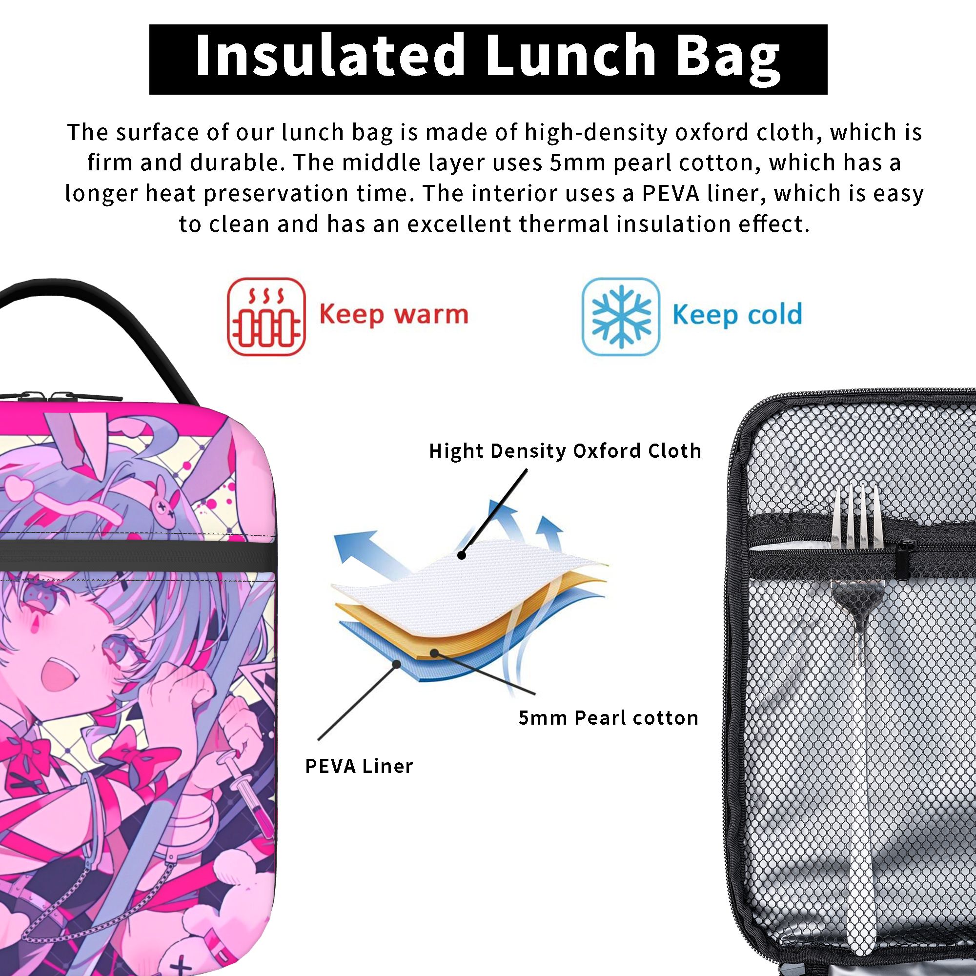 Hatsune Miku  Insulated Lunch  - Tote Bag Sublimation incelemesi ve fiyatı