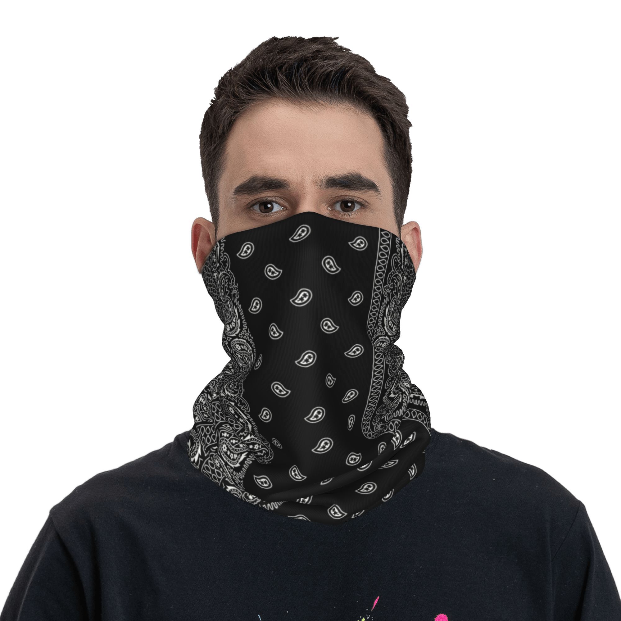 Custom Black And White Paisley - Bandana Blank White incelemesi ve fiyatı