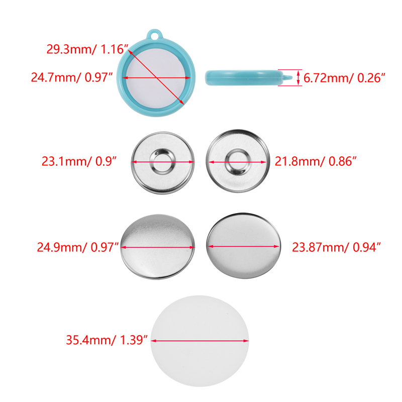 50Pcs/Set DIY Double-Side Key  - Button Badge Blank incelemesi ve fiyatı