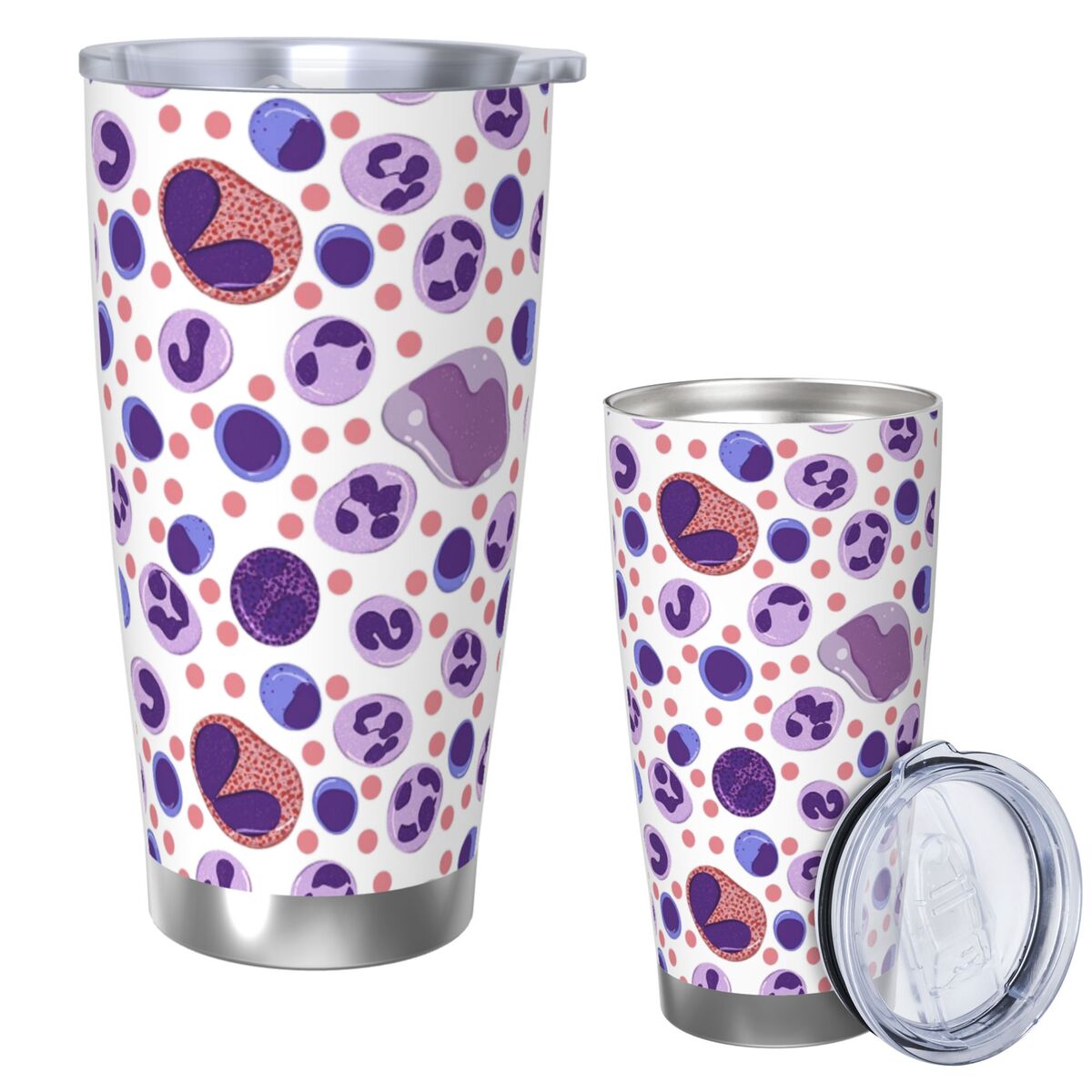 Large White Blood Cell Pattern - Tumbler 20Oz White incelemesi ve fiyatı