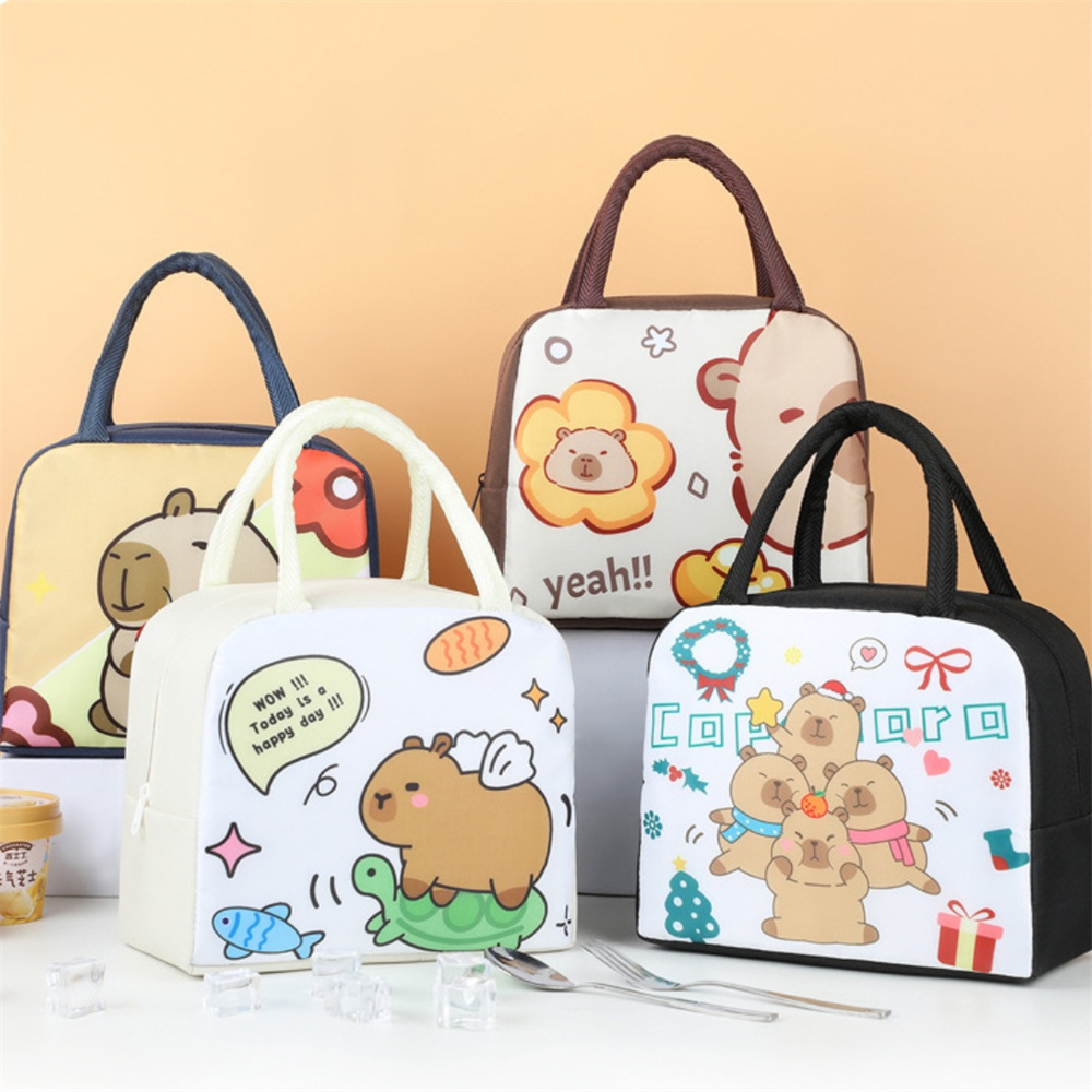 Cartoon Capybara Lunch Bag Ins - Tote Bag Sublimation incelemesi ve fiyatı