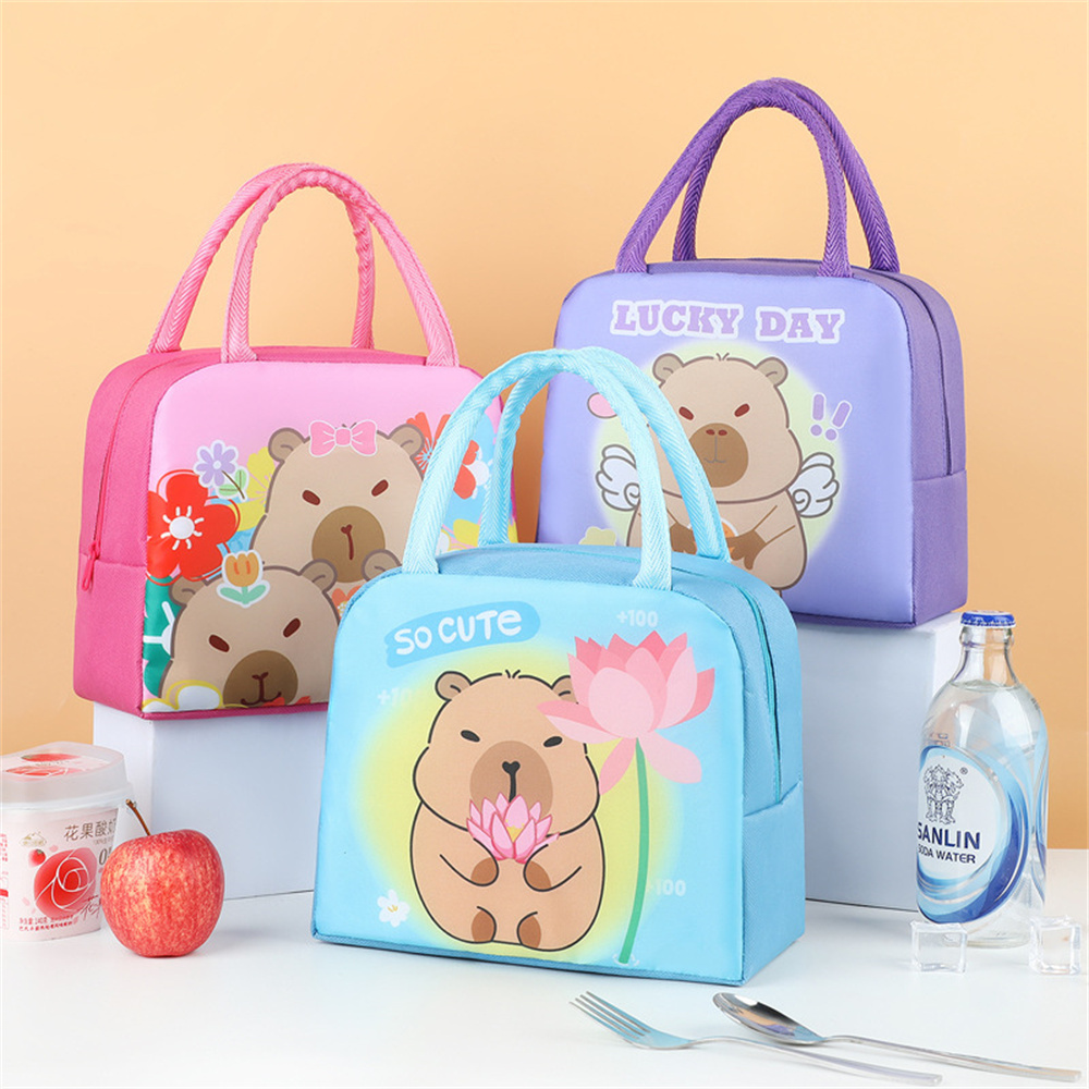 Cartoon Capybara Lunch Bag Ins - Tote Bag Sublimation incelemesi ve fiyatı
