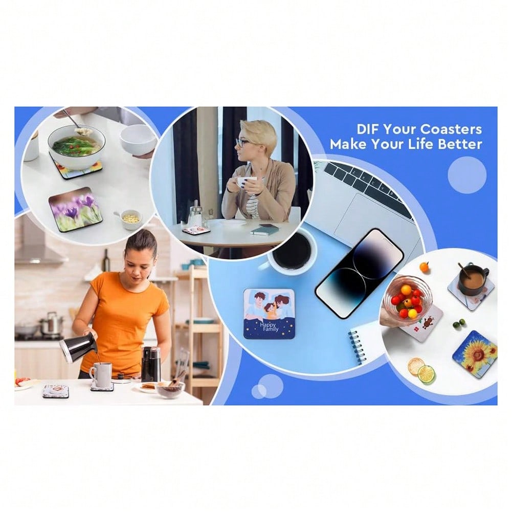 1PCS Square Sublimation Blanks - Coaster Sublimation Blank incelemesi ve fiyatı