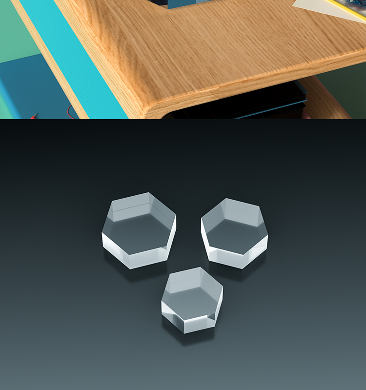 Clear Polished Hexagonal Acryl - Photo Acrylic Block incelemesi ve fiyatı