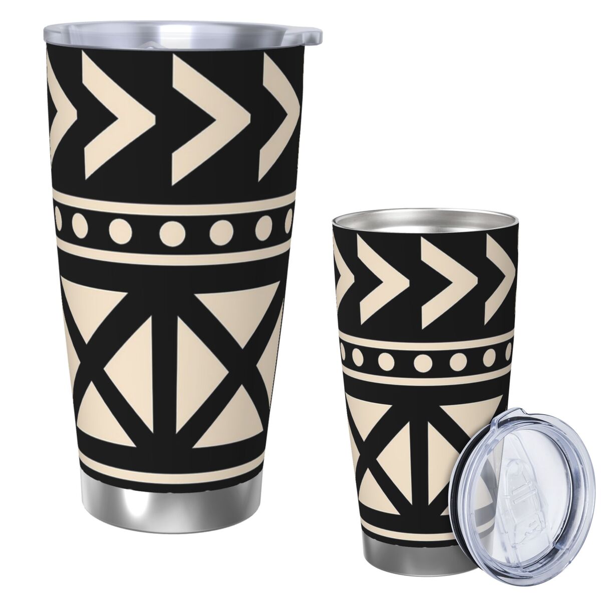 African Mud Cloth Black And Wh - Tumbler 20Oz White incelemesi ve fiyatı