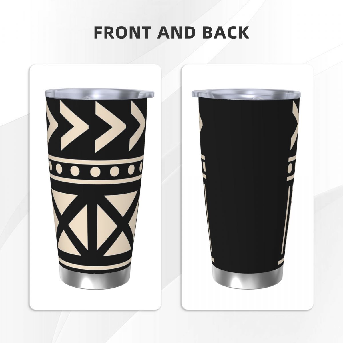 African Mud Cloth Black And Wh - Tumbler 20Oz White incelemesi ve fiyatı