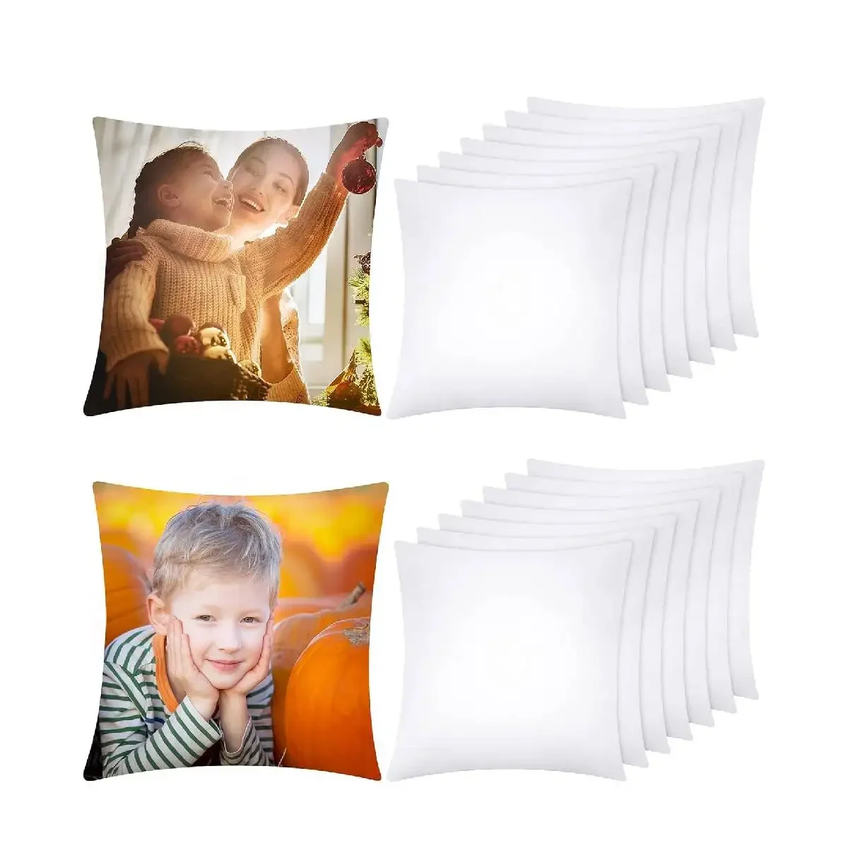 4-Pack White Polyester Peach S - Pillow Cover Sublimation incelemesi ve fiyatı
