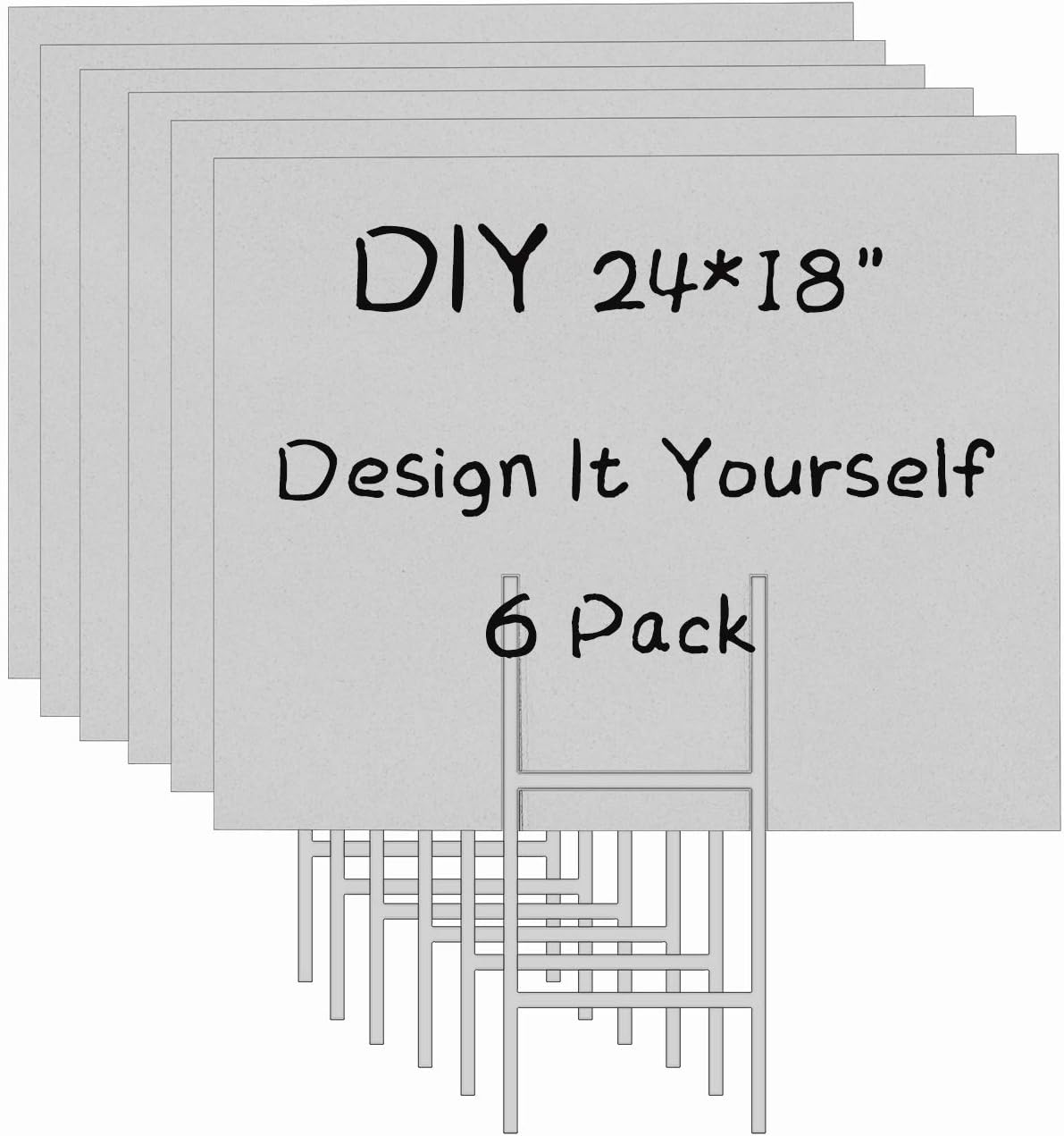 6 Pack 24x18 White Blank Lawn  - Yard Sign Blank incelemesi ve fiyatı