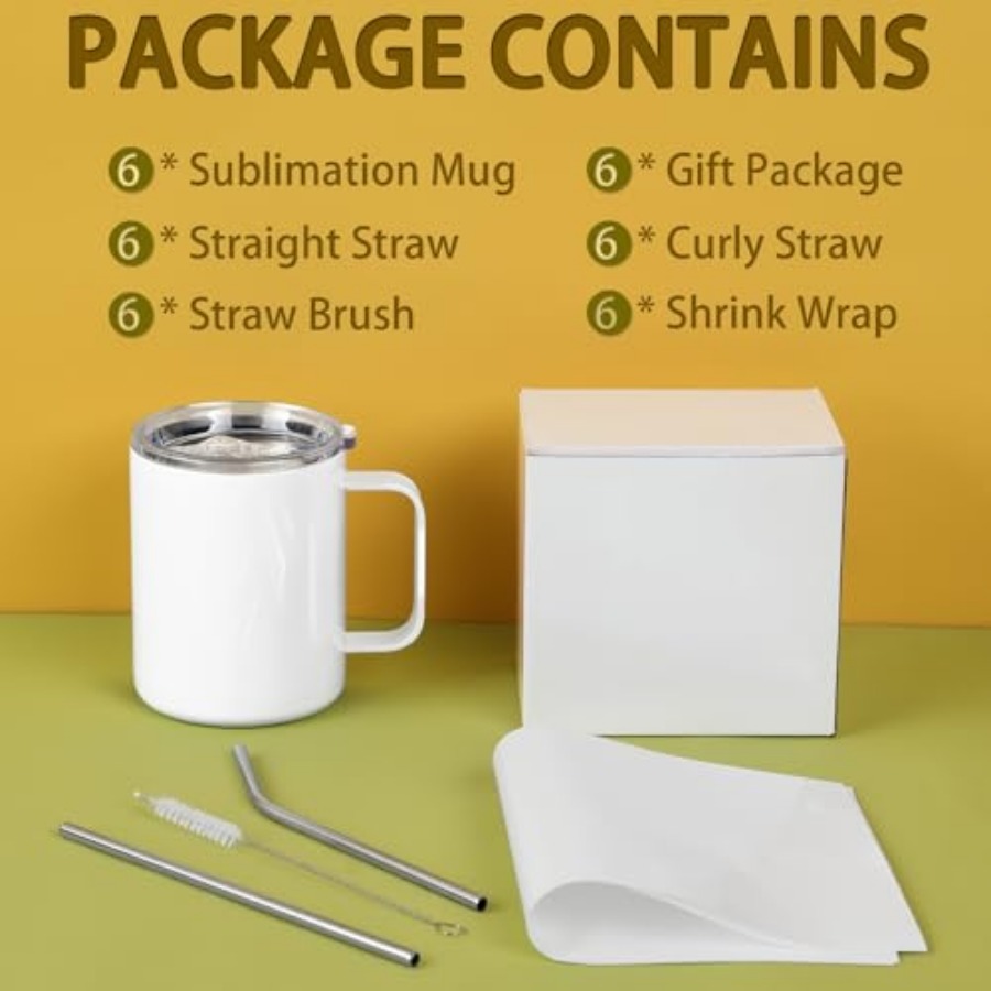 12 Oz Sublimation Coffee Mug B - Sublimation Mug White incelemesi ve fiyatı