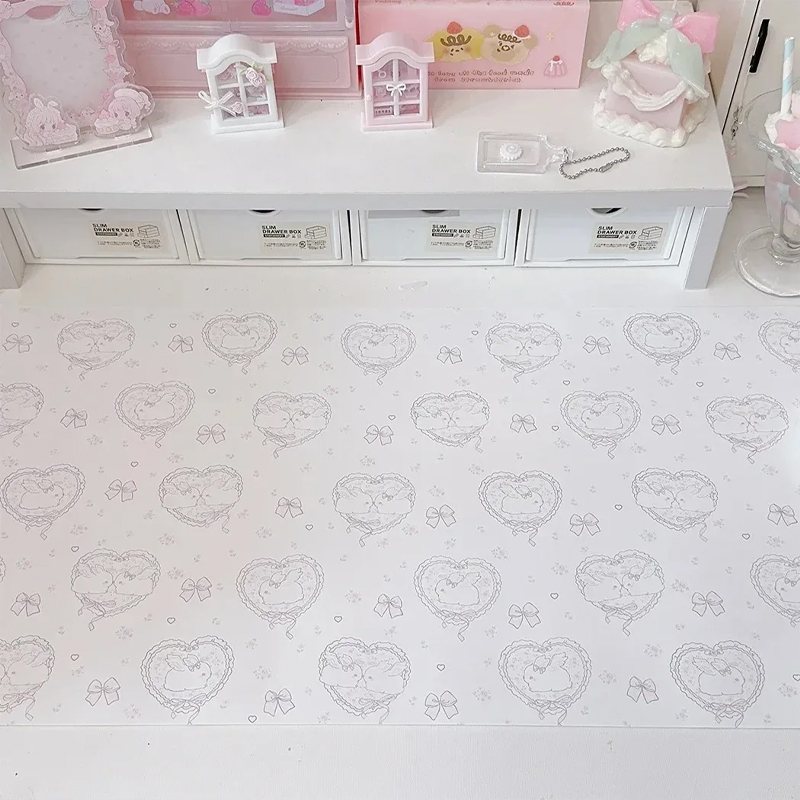 Kawaii Pink Rabbit PU Leather  - Mouse Pad Blank Sublimation incelemesi ve fiyatı