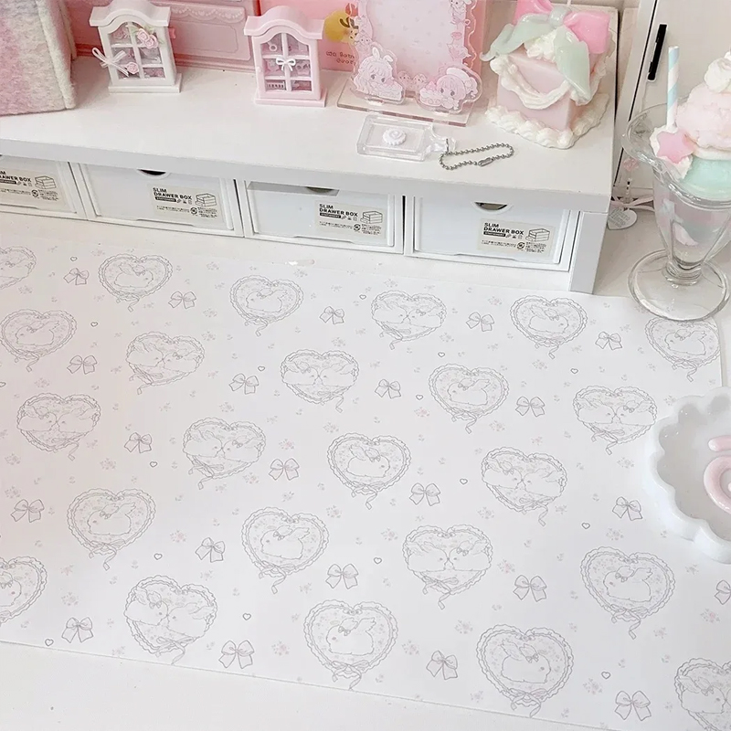 Kawaii Pink Rabbit PU Leather  - Mouse Pad Blank Sublimation incelemesi ve fiyatı