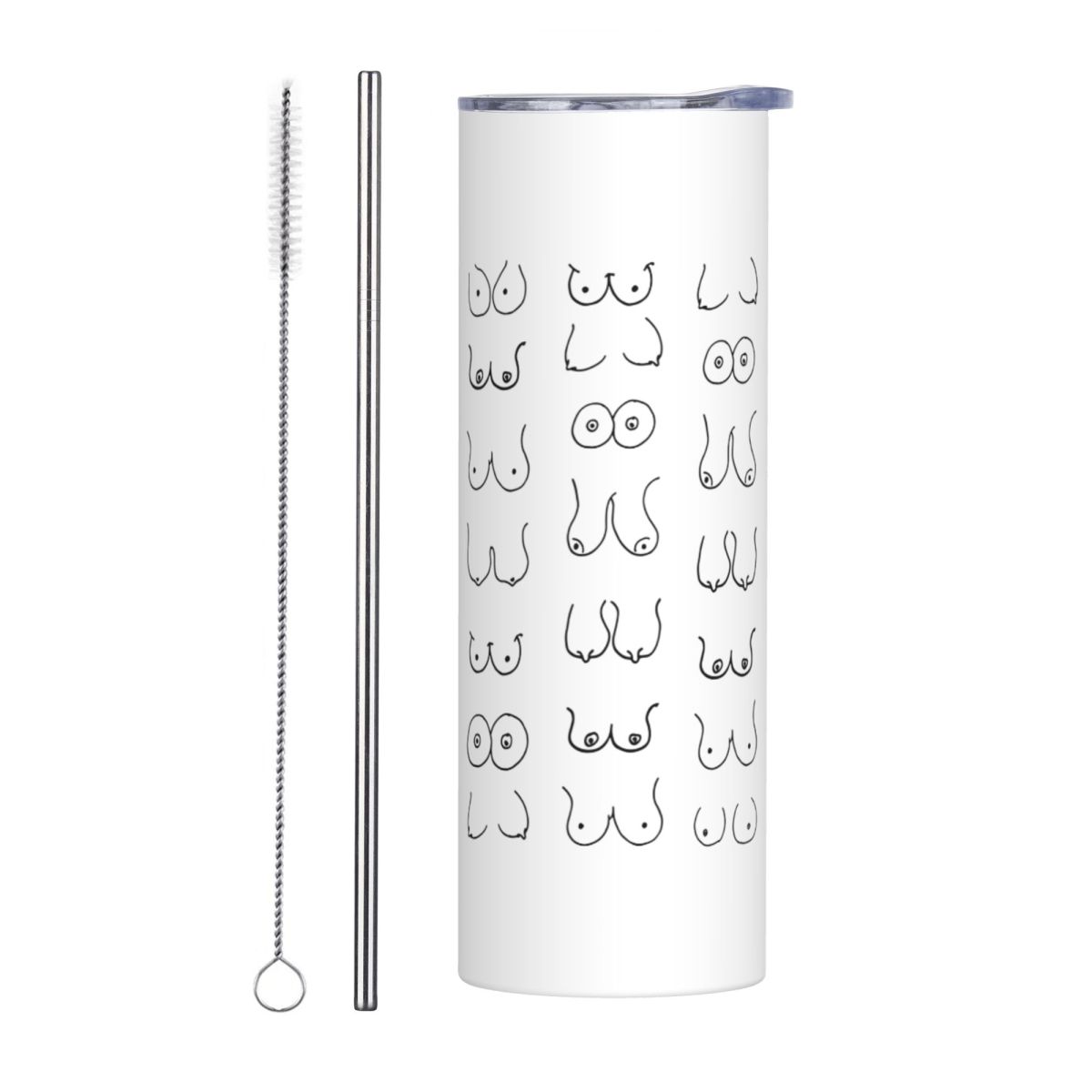 Black And White Tits Drawing S - Tumbler 20Oz White incelemesi ve fiyatı