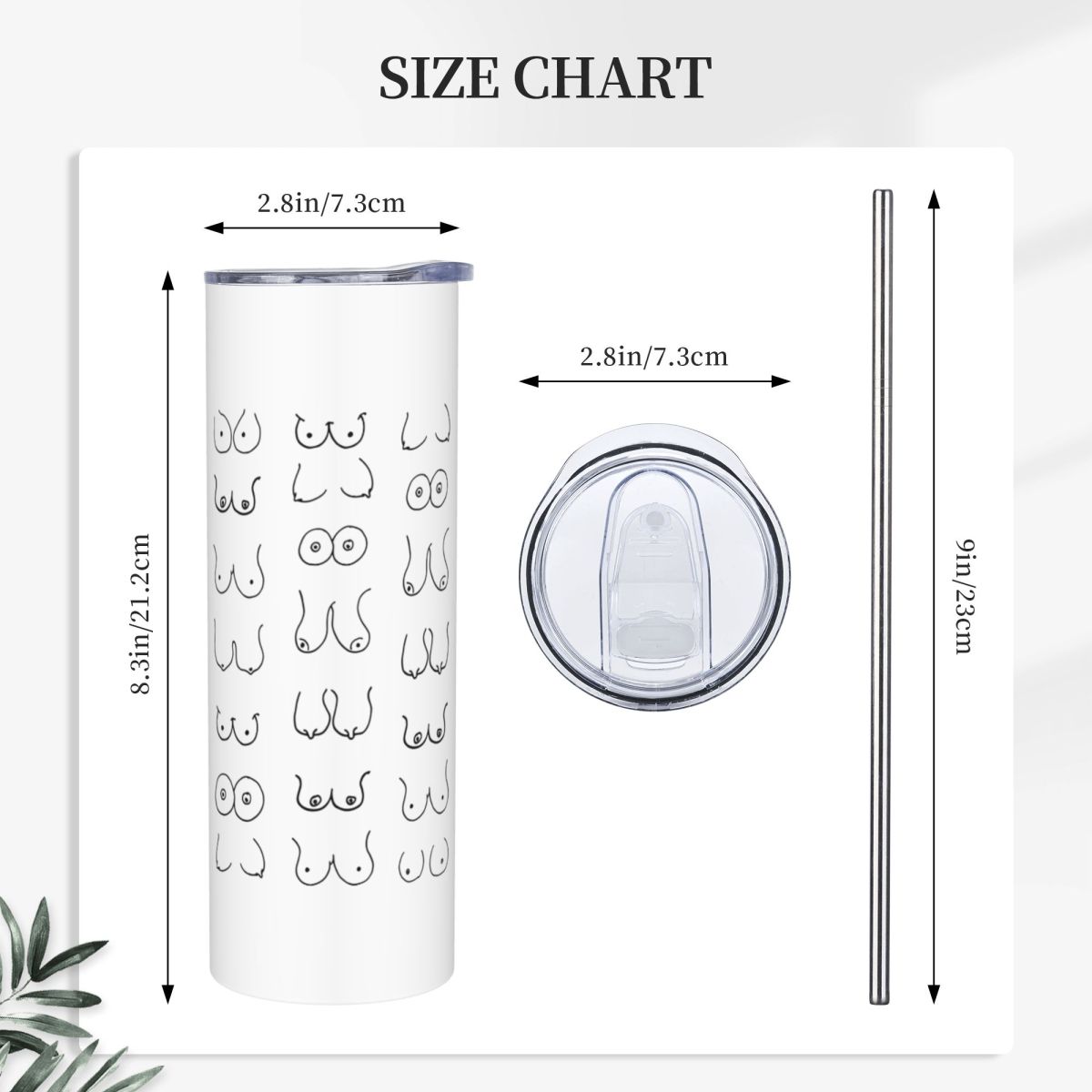 Black And White Tits Drawing S - Tumbler 20Oz White incelemesi ve fiyatı