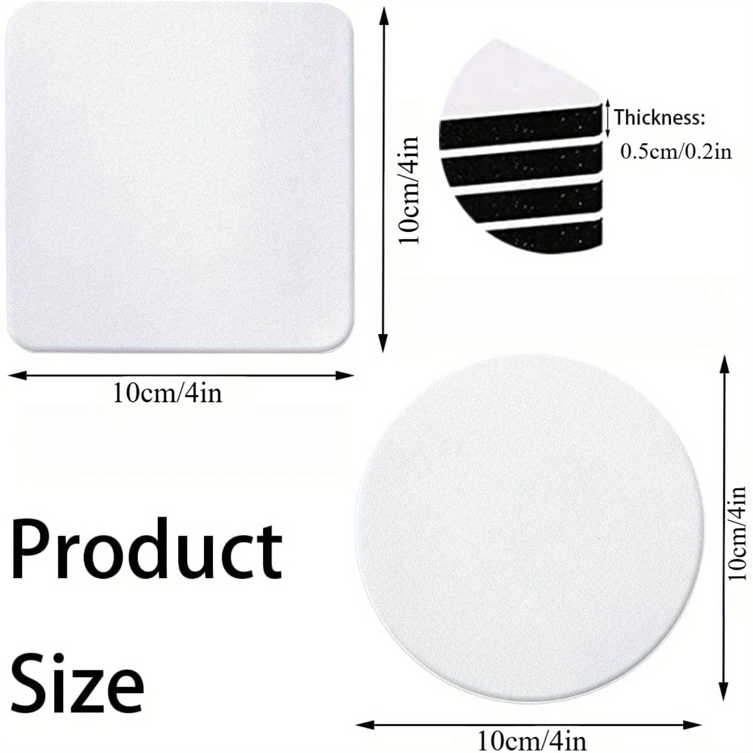 30/50 Pcs Square and Round Sub - Coaster Sublimation Blank incelemesi ve fiyatı