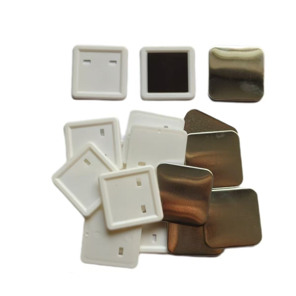 100pcs 50*50mm 2inch Square ma - Button Badge Blank incelemesi ve fiyatı
