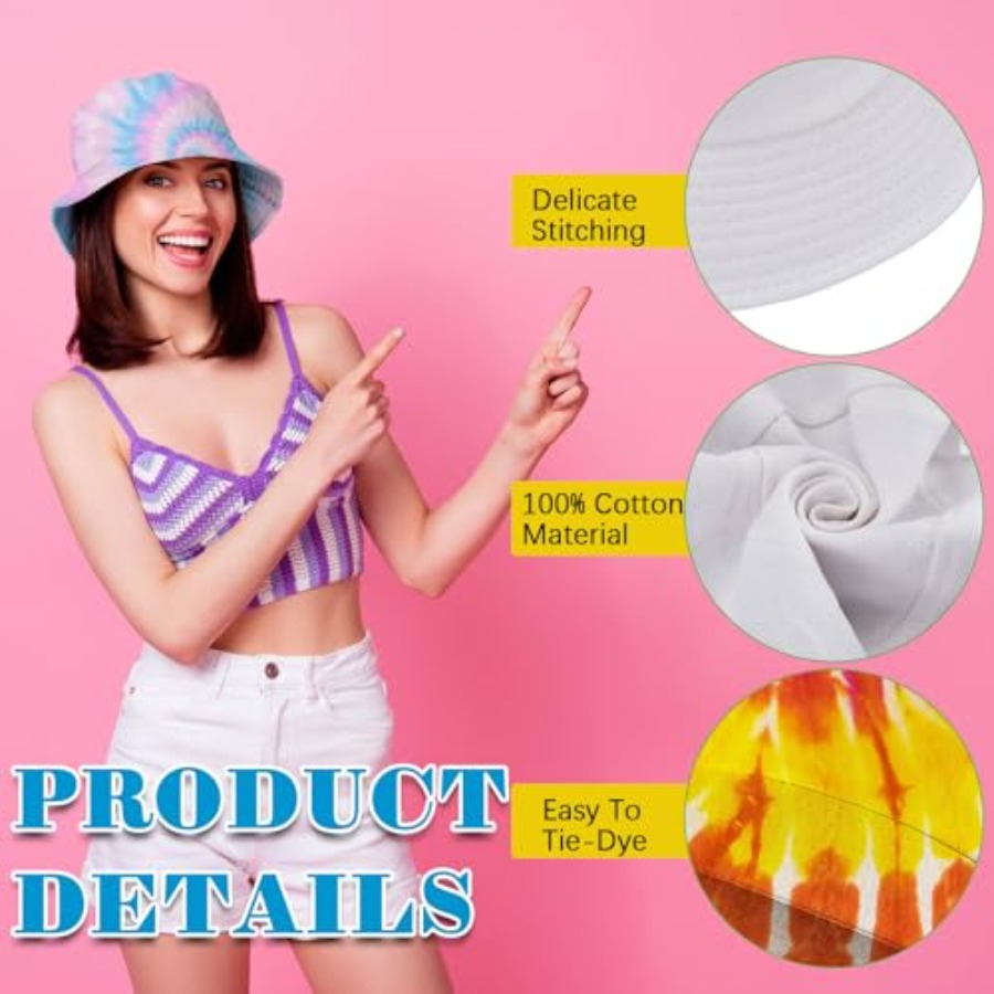 White cotton bucket hat for ti - Hat Sublimation Blank incelemesi ve fiyatı