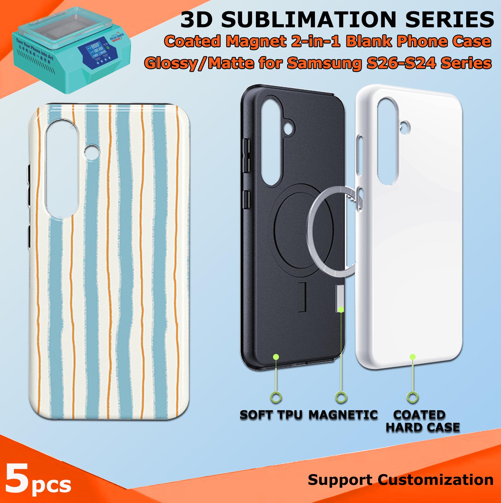 Fonlyu 5pc Coated Magnet 2 In  - Phone Case Blank Print incelemesi ve fiyatı